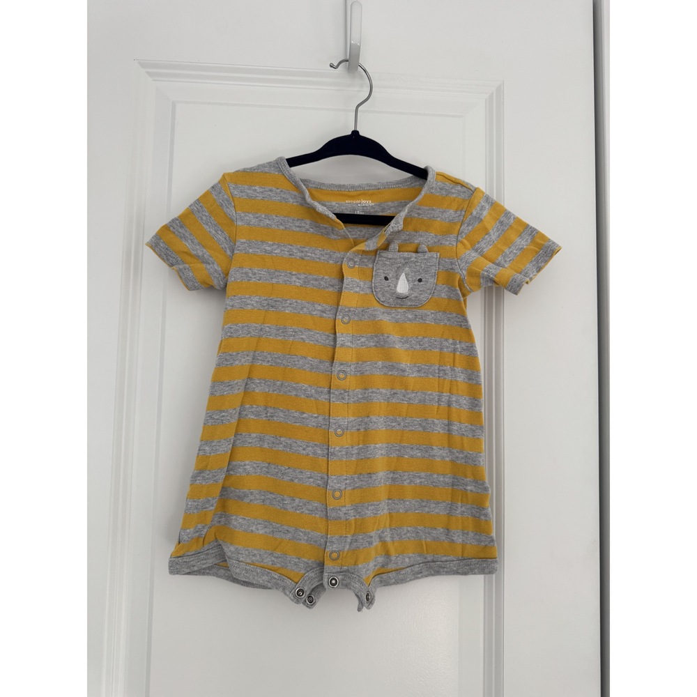 Carter's Striped Short Sleeve Romper Size 18mo